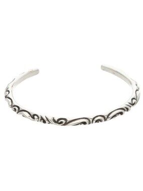 Chrome Hearts Bangle Scroll Band Silver Bracelet